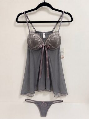 Inner Secret Babydoll and Thong Lingerie Set Size Small